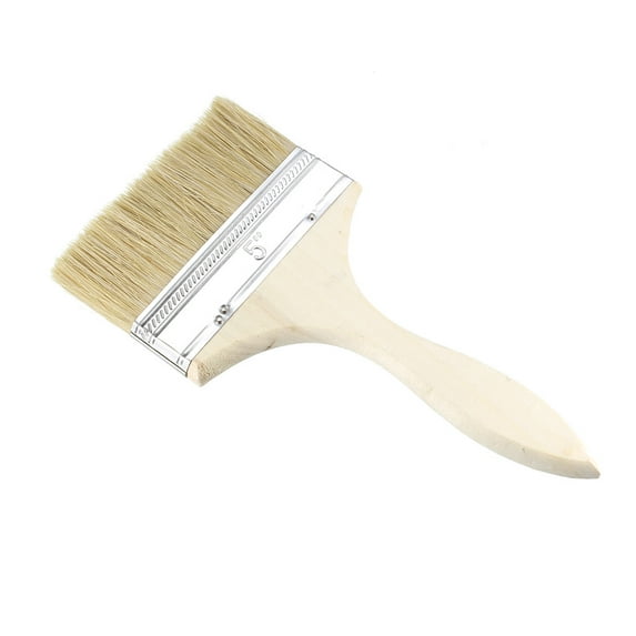 Uxcell 5 Inches Chip Paint Brush Synthetic Bristle + Wood Handle for Wall Treatment