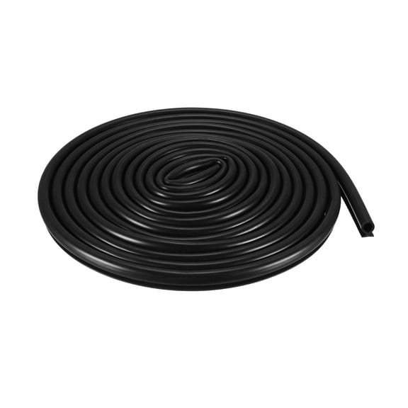 Uxcell 5 Meters T-Slot Mount Weatherstrip Seal 7mm Bulb Bubble for 6mm Slot Black