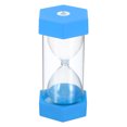 thumbnail image 1 of Uxcell 5 Min Sand Timer, Hexagon  with Plastic Cover, Count Down Sand Clock Glass Blue, 1 of 5