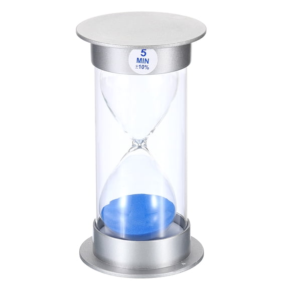 Uxcell 5 Minute Sand Timer, Sandy Clock, Count Down Sand Glass, Blue Sands