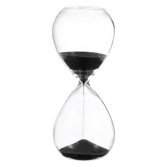 Uxcell 5 Minutes Sand Timer, Sand Watch Hour Glass Sandglass Timer Clock for Living Room Home Office Restaurant Decoration, Black