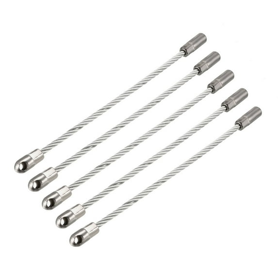 Uxcell 5 PCS 185mm Flexible Fish Tape Replacement Leader Wire Cable Puller for 6.5mm Fish Tape Wire Puller