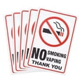 thumbnail image 1 of Uxcell 5 PCS No Smoking  Sign, 7 x 5 Inch Vaping Warning Label Paper Warning Sticker for Protection Scratch Resistance Indoor Outdoor, White, 1 of 6