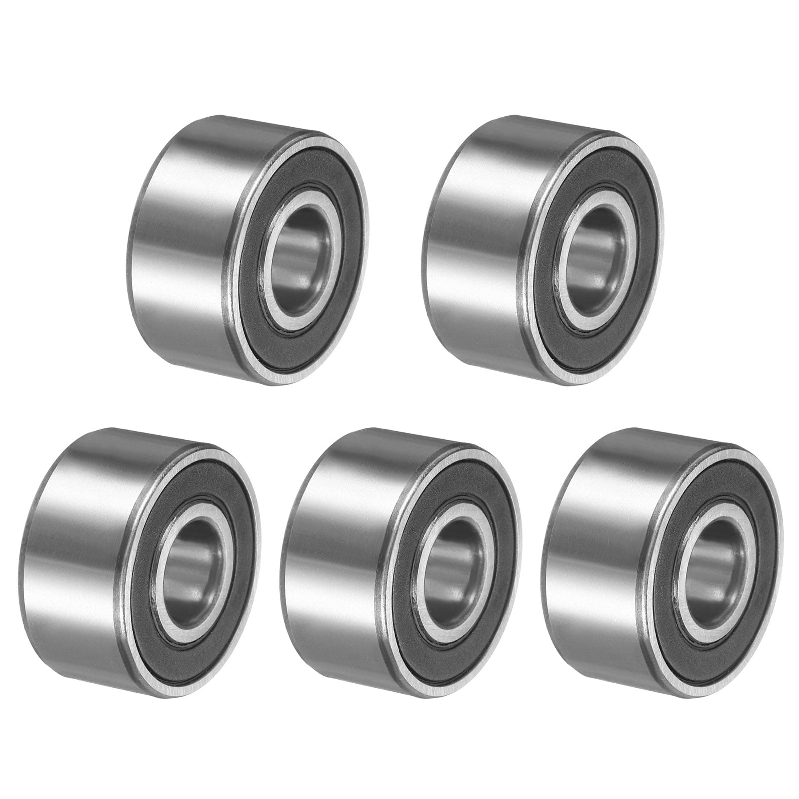 Uxcell 5 Pack 3201-2RS/5201-2RS Double Row Sealed Angular Contact Ball Bearing, 12 x 32 x 15.9mm Ball Bearings for Electric Motor, Pumps, Compressors, Agricultural Machinery