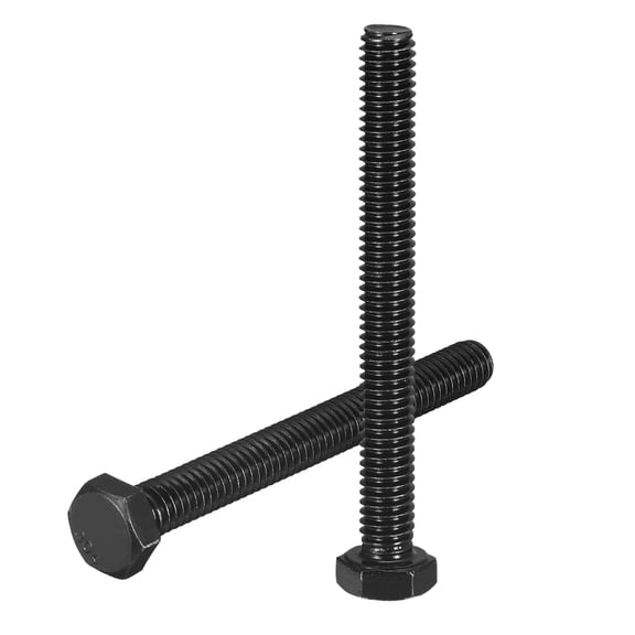 Uxcell 5 Pack 5/16-18 x 3" Hex Head Bolts, 304 Stainless Steel Fully Threaded Hex Head Screw,  Black Oxide Finish, Hex Bolts for Construction, Machinery Manufacturing, Black