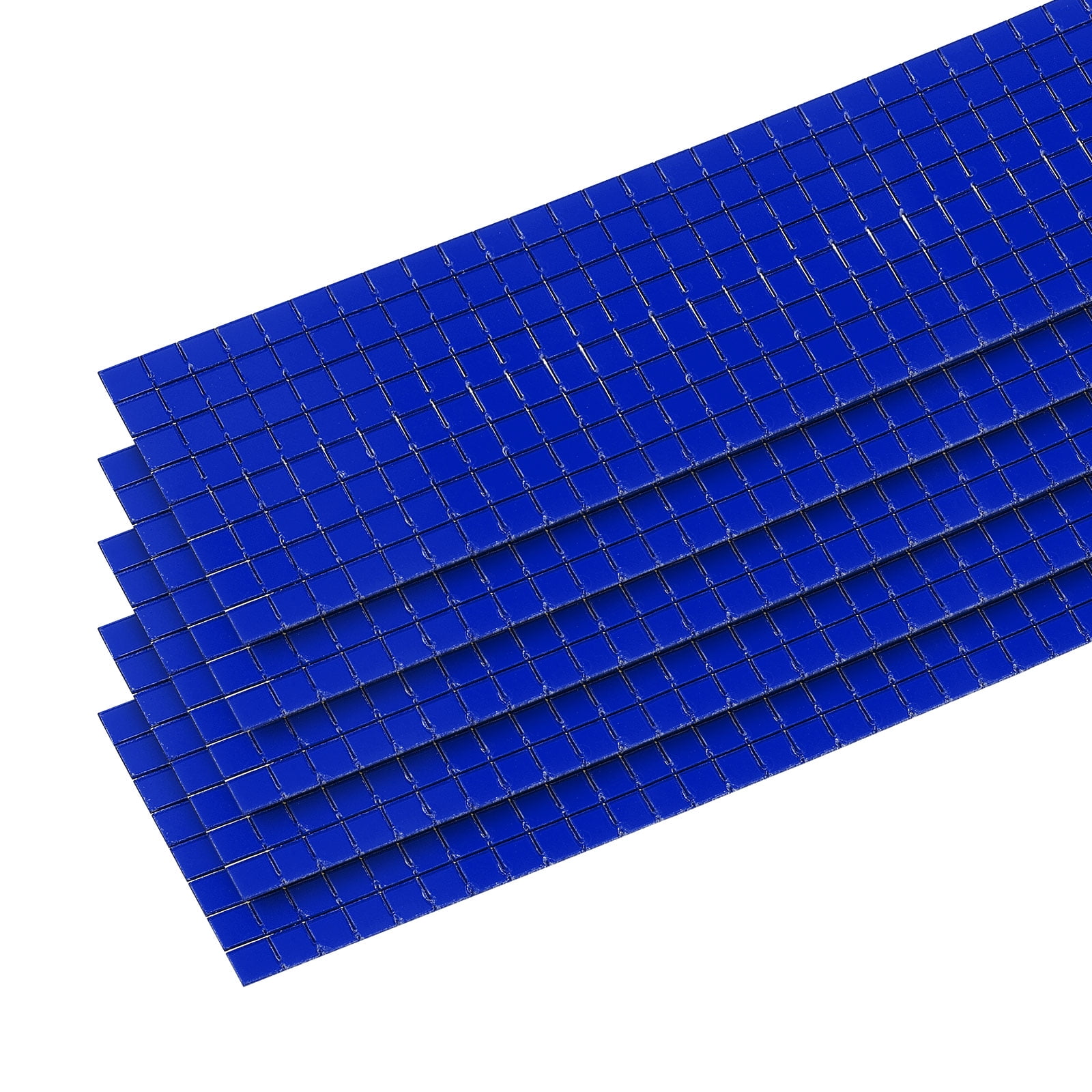 Uxcell 5 Pack 5 x 5mm Disco Tiles, Mirror Blue Self-Adhesive Glass Mirror Mosaic Tiles