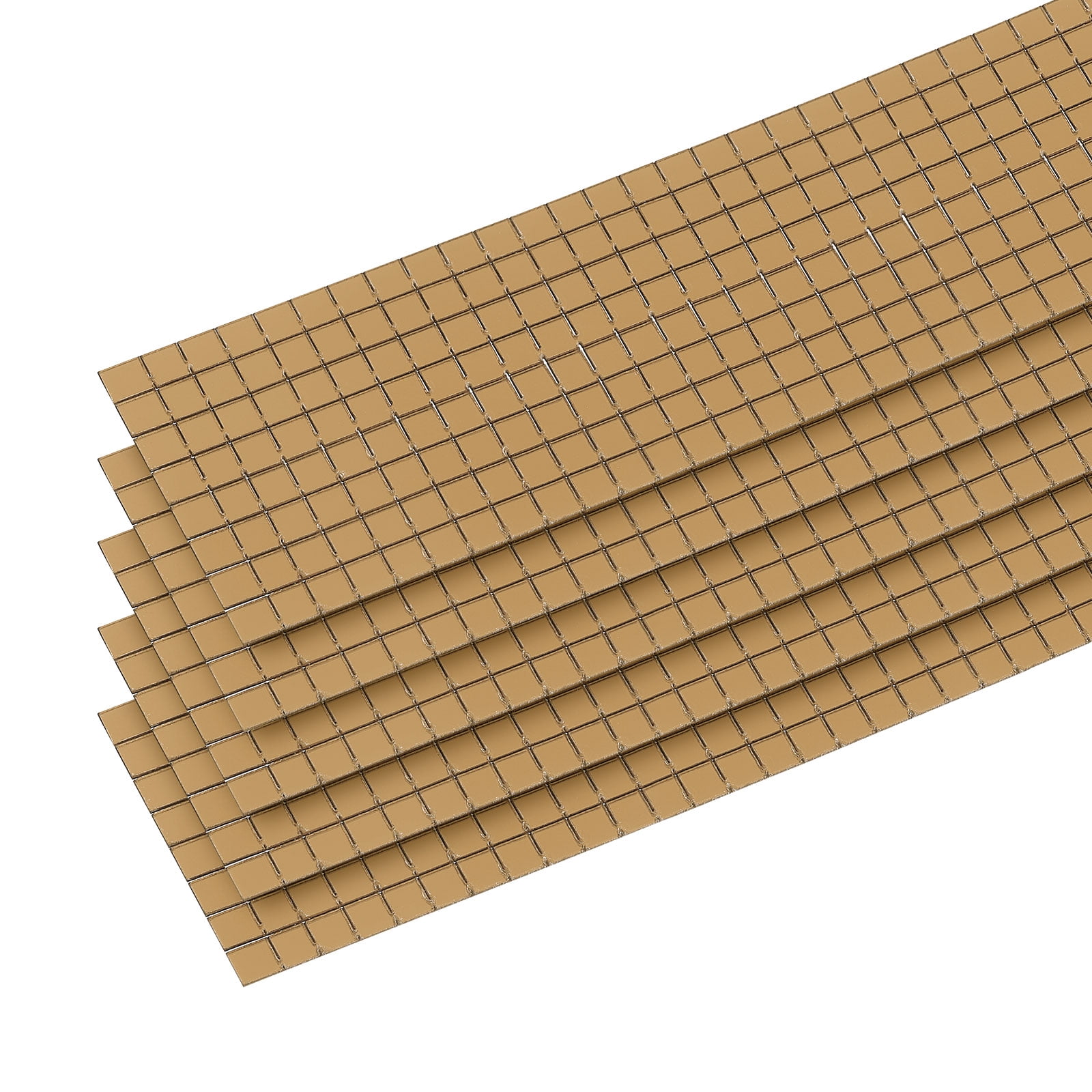 Uxcell 5 Pack 5 x 5mm Disco Tiles, Mirror Brown Self-Adhesive Glass Mirror Mosaic Tiles