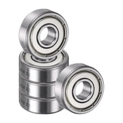 Uxcell 5 Pack 625ZZ Deep Groove Ball Bearings, 6x17x6mm Chrome Steel Double Shield Bearing for Electric Motor, Home Appliances, Garden Machinery, ABEC5