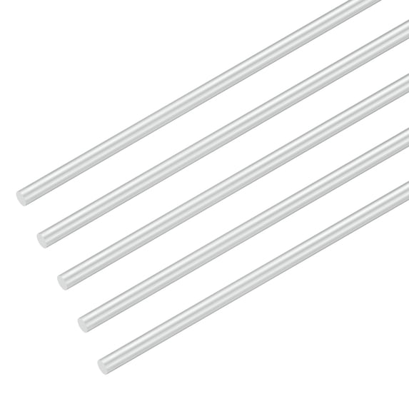 Uxcell 5-Pack Aluminum Round Rod 5mm x 300mm 6061 Aluminum for DIY Crafts