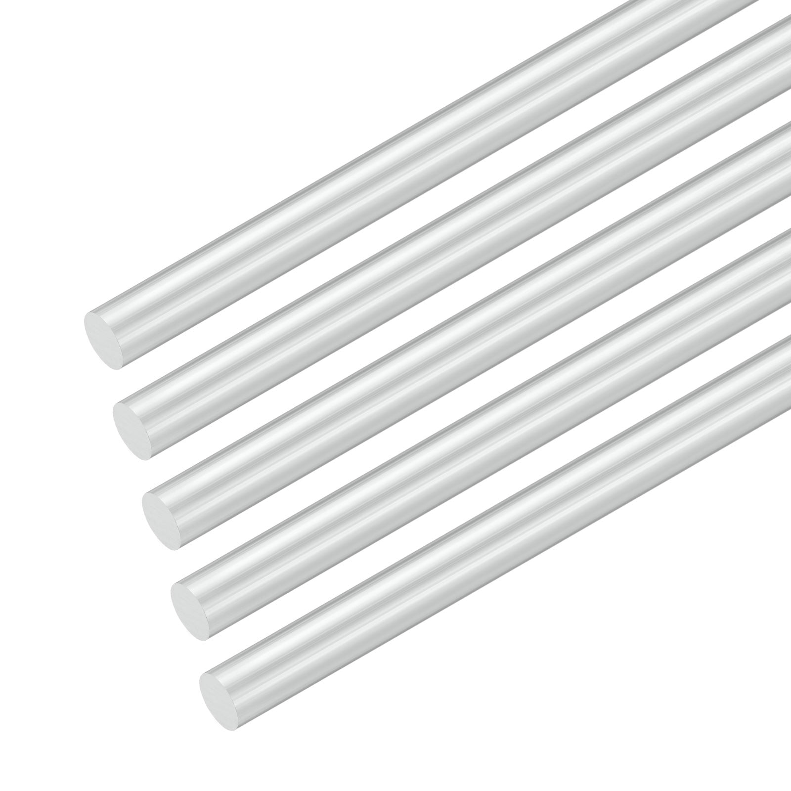 Uxcell 5-Pack Aluminum Round Rod 7mm x 100mm 6061 Aluminum for DIY ...