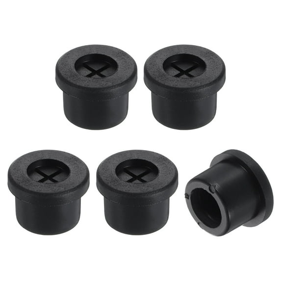 Uxcell 5 Pack Cable Cord Grommet, 1/2" Inch (12mm) Desk Grommet Flexible Rubber Grommets Wire Hole Cover Pass Through for Office Computer Desk Wire Organizer, Black