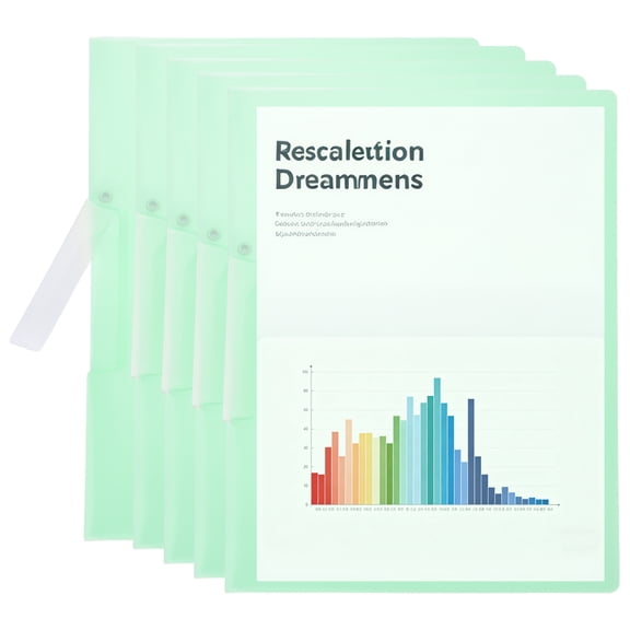 Uxcell 5 Pack Clear Report Covers with Swing Clip, 11.8"x9" Front Presentation Folders Document Binder 100 Sheet Capacity Binder for Resume Files Letter Interview Project, Green