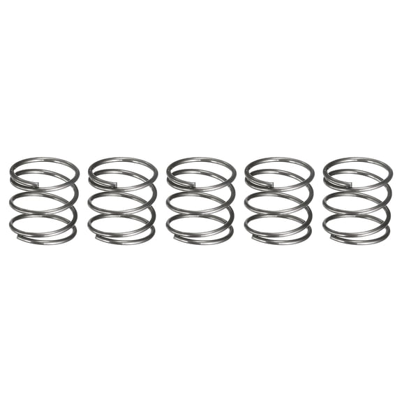 Uxcell 5 Pack Compression Spring, 11mm OD, 0.8mm Wire Size, 10mm Free Length, Spring Steel Construction Extended Mechanical Compression Springs for Shop and Home Repairs, Silver Tone
