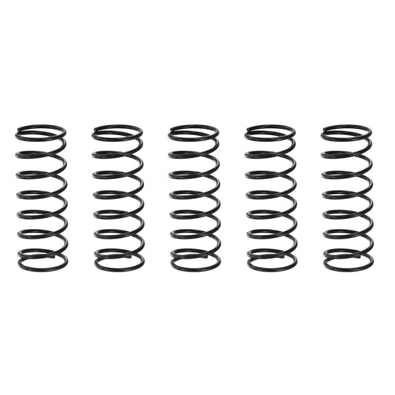 Uxcell 5 Pack Compression Spring, 15mm OD, 1.2mm Wire Size, 40mm Free Length, Spring Steel Construction Extended Mechanical Compression Springs for Shop and Home Repairs, Black