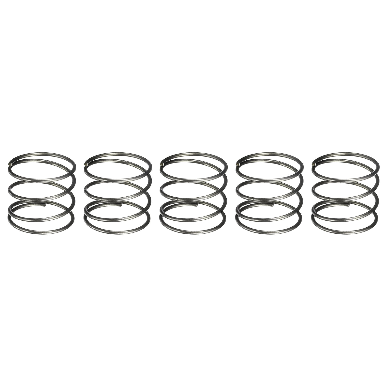 Uxcell 5 Pack Compression Spring, 18mm OD, 1mm Wire Size, 15mm Free ...