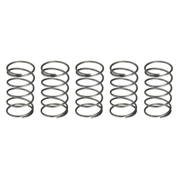 Uxcell 5 Pack Compression Spring, 25mm OD, 1.6mm Wire Size, 45mm Free Length, Spring Steel Construction Extended Mechanical Compression Springs for Shop and Home Repairs, Silver Tone