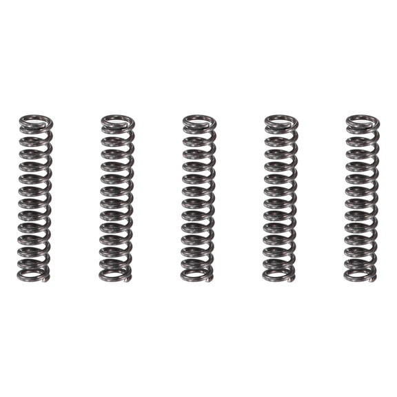 Uxcell 5 Pack Compression Spring, 2mm OD, 0.3mm Wire Size, 10mm Free Length, Spring Steel Construction Extended Mechanical Compression Springs for Shop and Home Repairs, Silver Tone