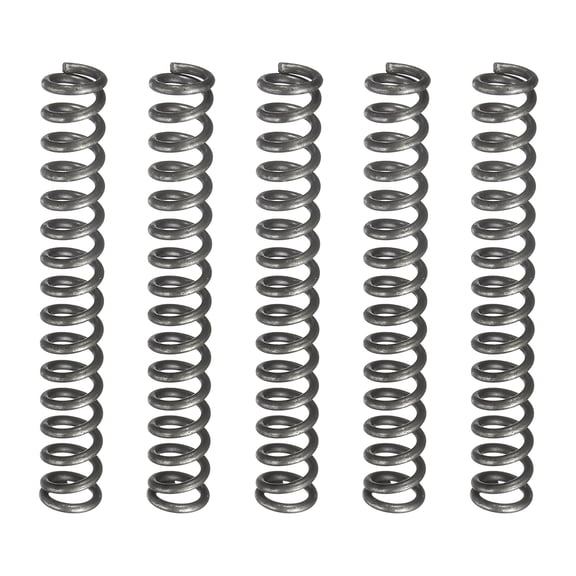 Uxcell 5 Pack Compression Spring, 5mm OD, 0.8mm Wire Size, 35mm Free Length, Spring Steel Construction Extended Mechanical Compression Springs for Shop and Home Repairs, Silver Tone