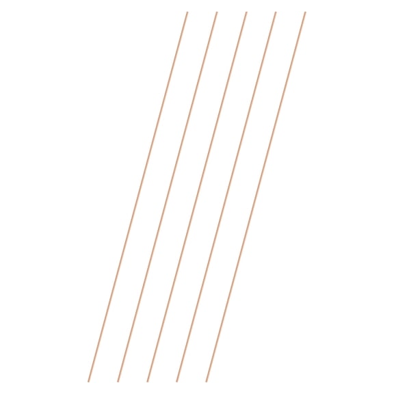 Uxcell 5-Pack Copper Round Rod 1.2mm x 250mm T2 Copper Stock
