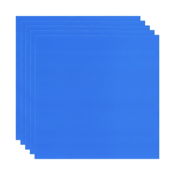 Uxcell 5-Pack Corrugated Plastic Sheets, 20 Inch x 20 Inch Waterproof Blank Corrugated Poster Board Yard Signs [3mm Thick, Blue]