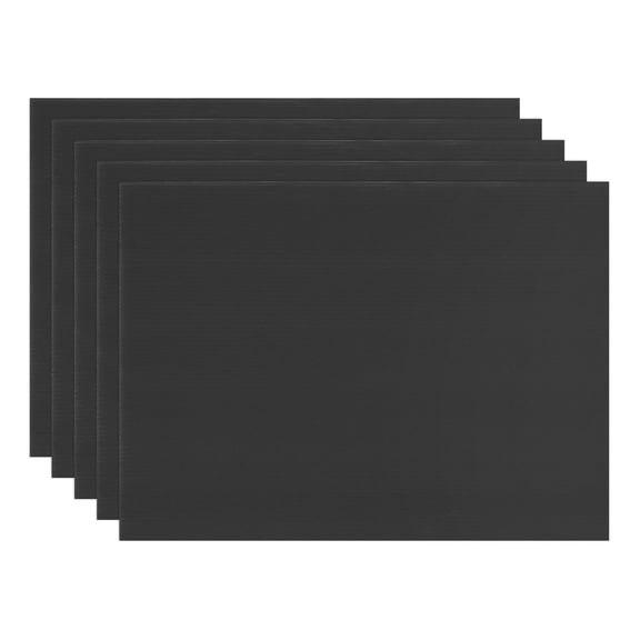 Uxcell 5-Pack Corrugated Plastic Sheets, 8 Inch x 12 Inch Waterproof Blank Corrugated Poster Board Yard Signs [3mm Thick, Black]