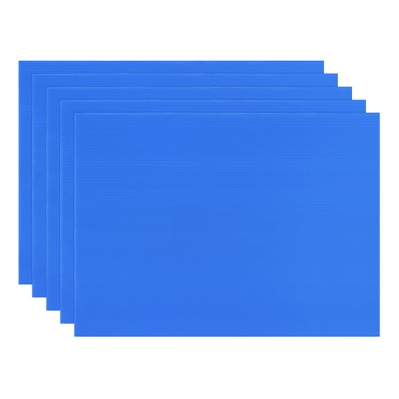 Uxcell 5-Pack Corrugated Plastic Sheets, 8 Inch x 12 Inch Waterproof Blank Corrugated Poster Board Yard Signs [3mm Thick, Blue]