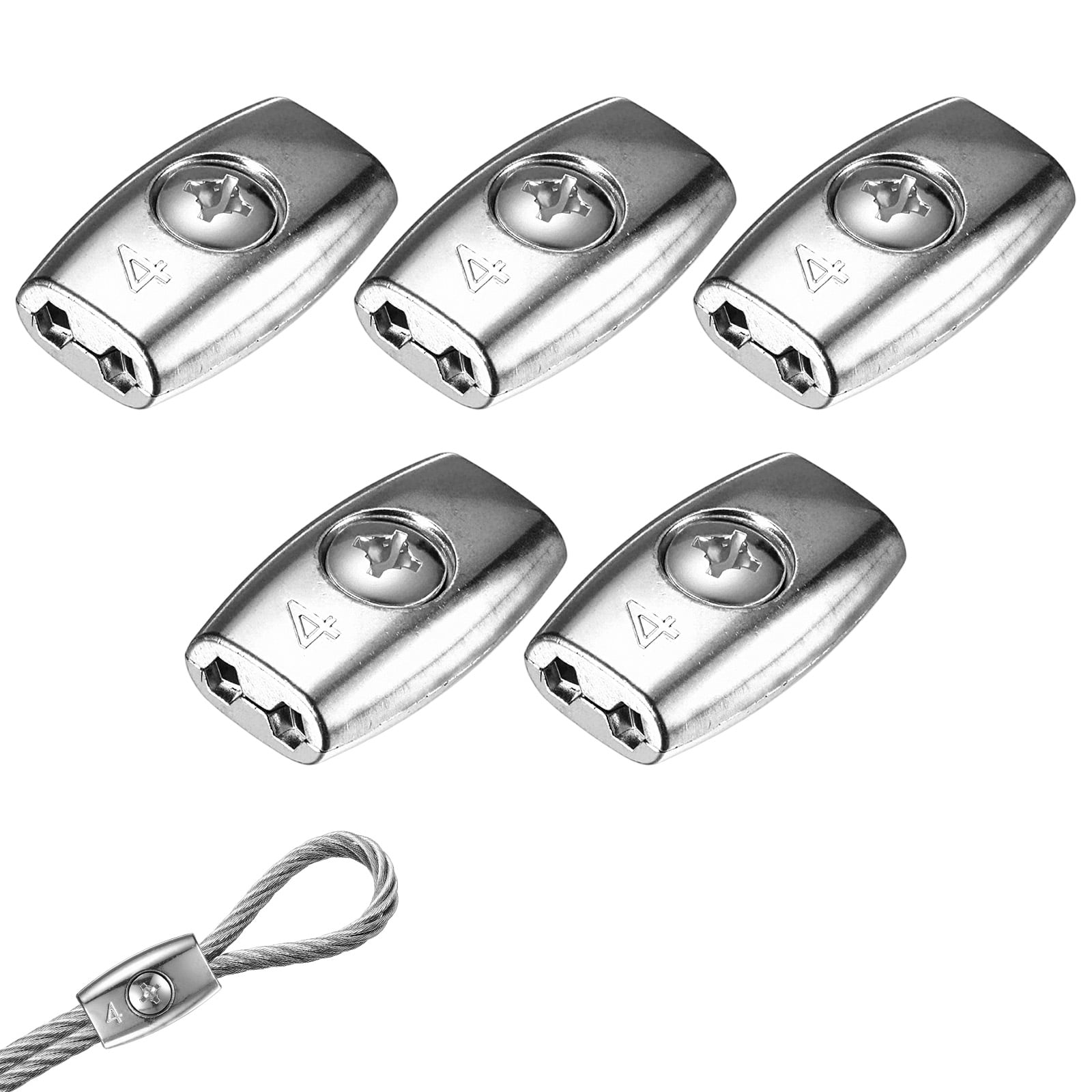 Uxcell 5-Pack Electric Rope Connectors, 4 mm Poly Rope Connector, Egg ...