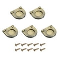 thumbnail image 1 of Uxcell 5 Pack Flush Pull Handle, 1.38 Inch Hidden Recessed Furniture Grip Ring Pull, Bronze, 1 of 6