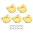 thumbnail image 1 of Uxcell 5 Pack Flush Pull Handle, 1.38 Inch Hidden Recessed Furniture Grip Ring Pull, Gold, 1 of 6