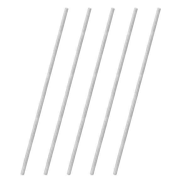 Uxcell 5-Pack Fully Threaded Rod, M4x200mm 304 Stainless Steel Right Hand Thread Bar Studs