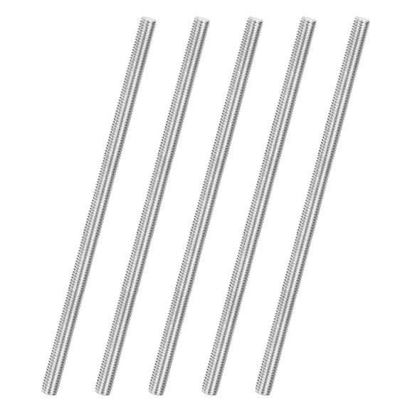 Uxcell 5-Pack Fully Threaded Rod, M6x150mm 304 Stainless Steel Right Hand Thread Bar Studs