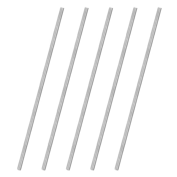 Uxcell 5-Pack Fully Threaded Rod, M6x250mm 304 Stainless Steel Right Hand Thread Bar Studs