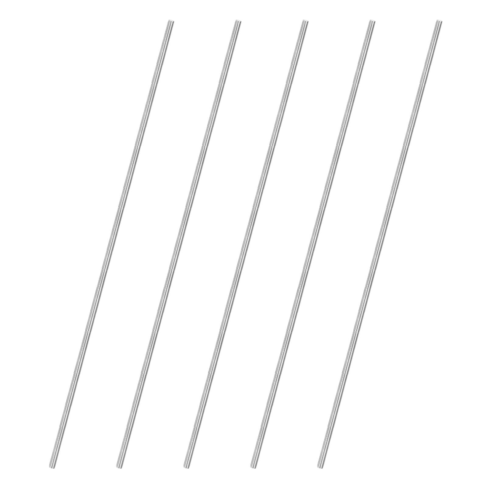 Uxcell 5-Pack Fully Threaded Rod, M6x400mm 304 Stainless Steel Right Hand Thread Bar Studs