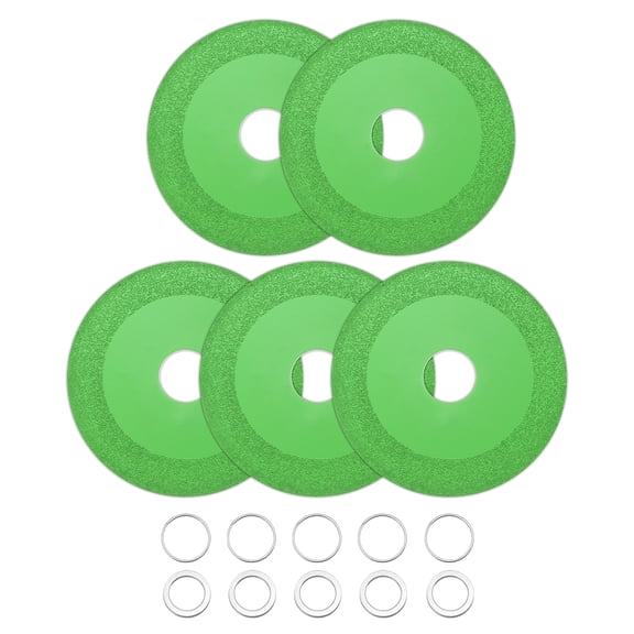 Uxcell 5 Pack Glass Cutting Disc 4 Inch for Angle Grinder 7/8" Diamond Cutting Discs Ultra-Thin Saw Blade for Grinding
