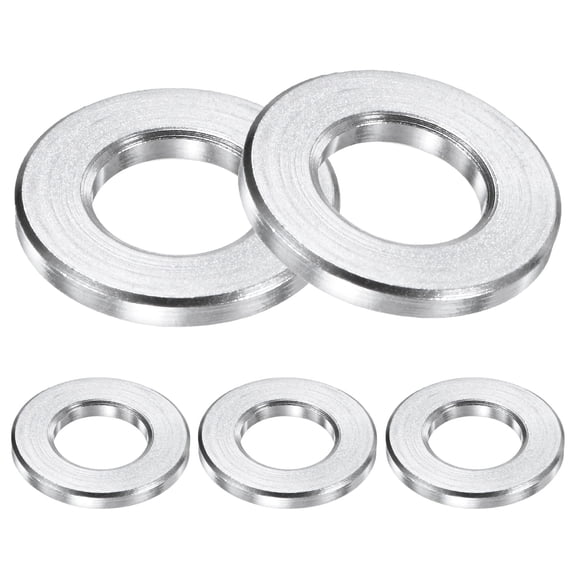 Uxcell 5-Pack M10 Aluminum Spacers 10.5mm/ ID x 20mm/ OD x 2.5mm/ L Round Metal Spacer for Screws Bolts