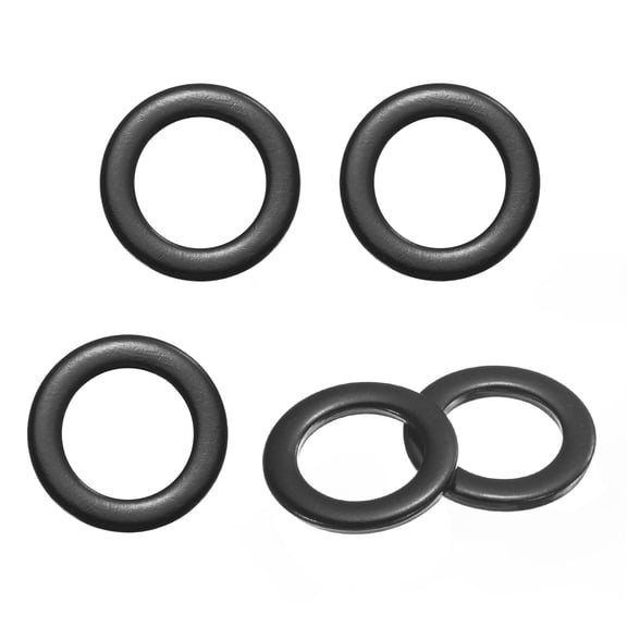 Uxcell 5-Pack M18 Flat Washers, Metric 30mm OD 3mm Thick 304 Stainless Steel Washers for Bolts Screws Nuts[Black Galvanized]