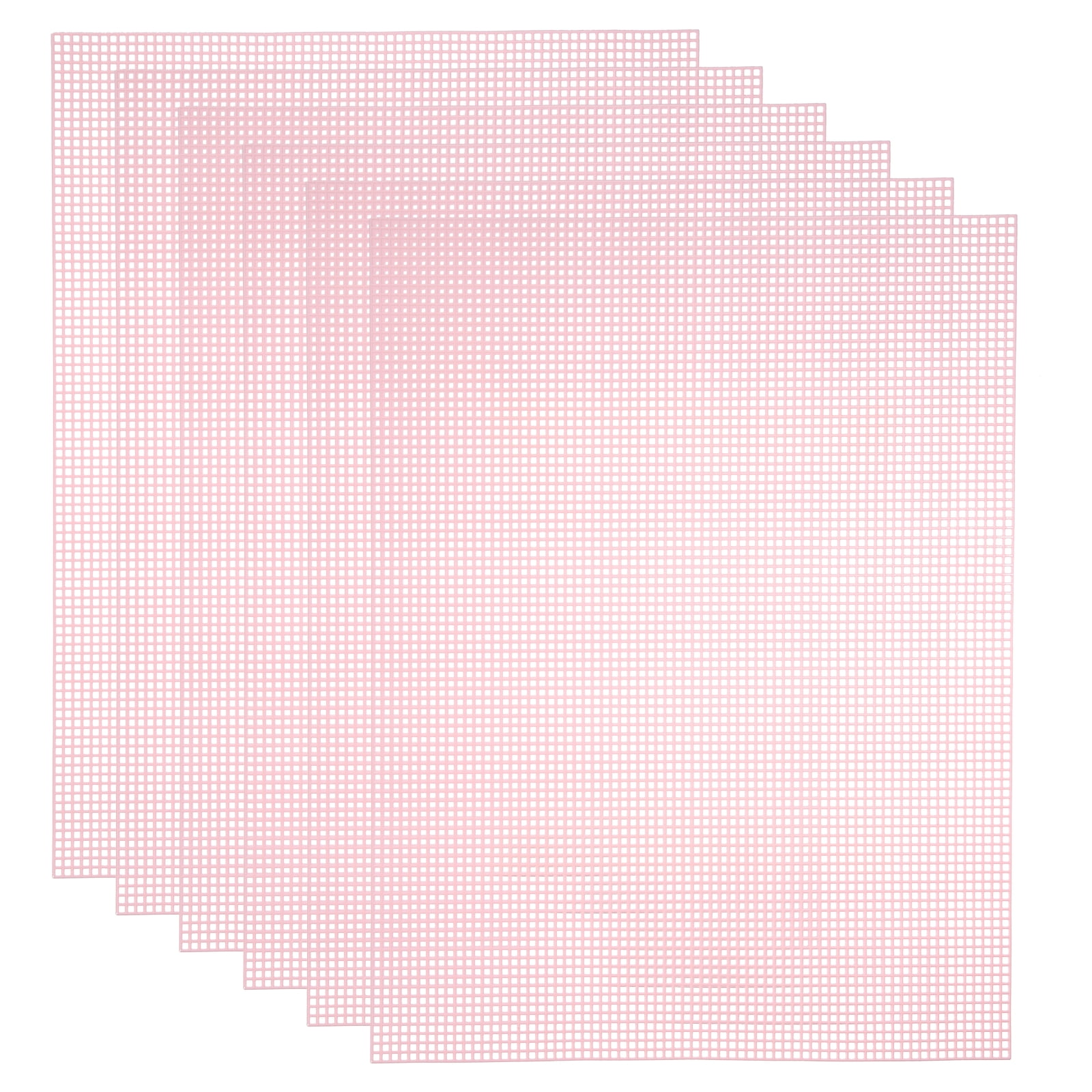 Uxcell 5 Pack Mesh Canvas Sheets, 10.5 x 13.5 Inch Plastic Canvas, Eye Mesh for Embroidery, Crafting, Knit and Crochet Project, Bag Making, Home Decoration, Cream