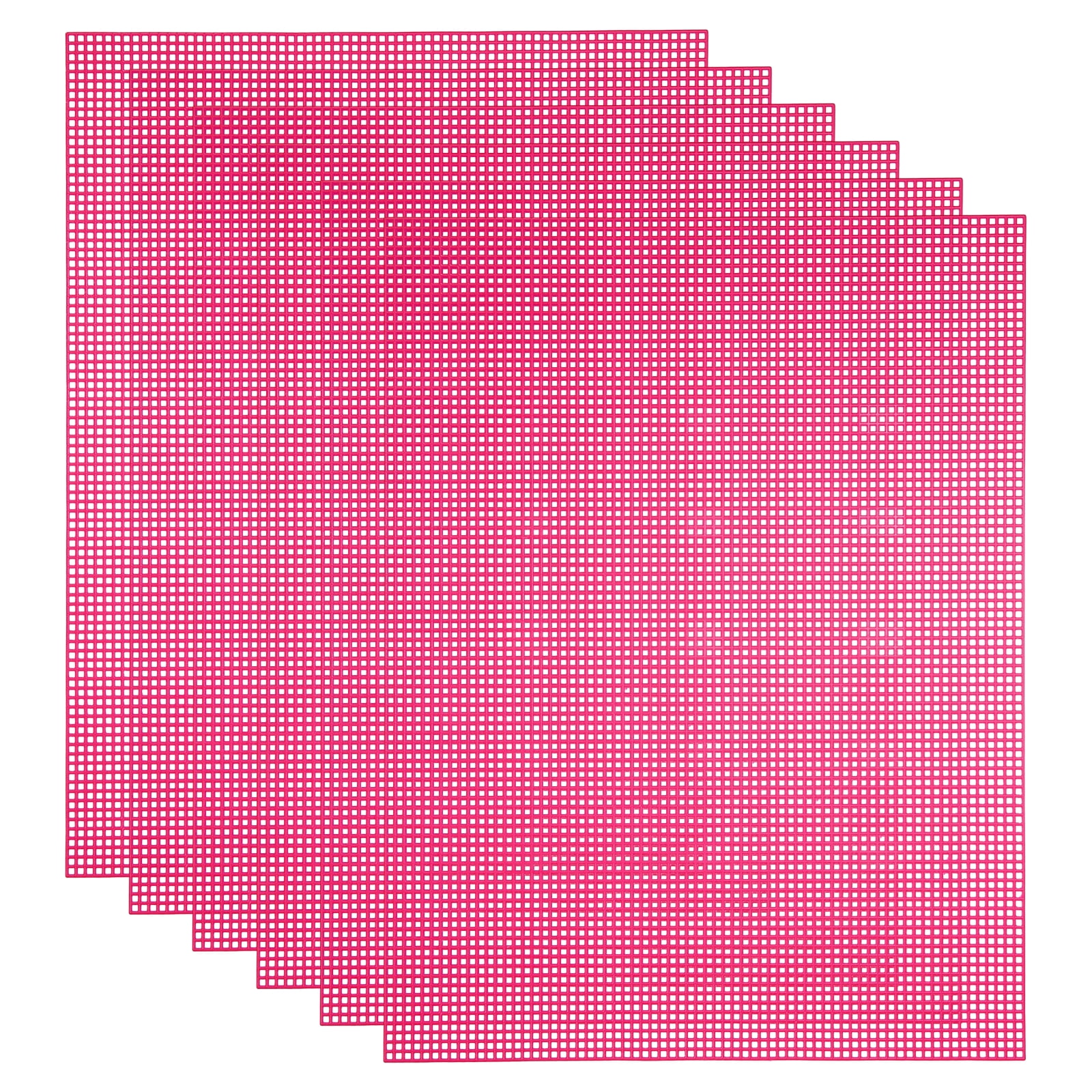 Uxcell 5 Pack Mesh Canvas Sheets, 10.5 x 13.5 Inch Plastic Canvas, Eye Mesh for Embroidery, Crafting, Knit and Crochet Project, Bag Making, Home Decoration, Dark Red