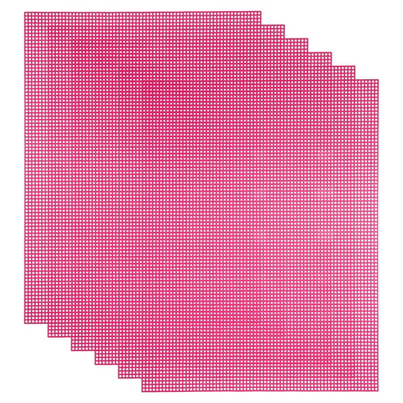 Uxcell 5 Pack Mesh Canvas Sheets, 10.5 x 13.5 Inch Plastic Canvas, Eye Mesh for Embroidery, Crafting, Knit and Crochet Project, Bag Making, Home Decoration, Dark Red