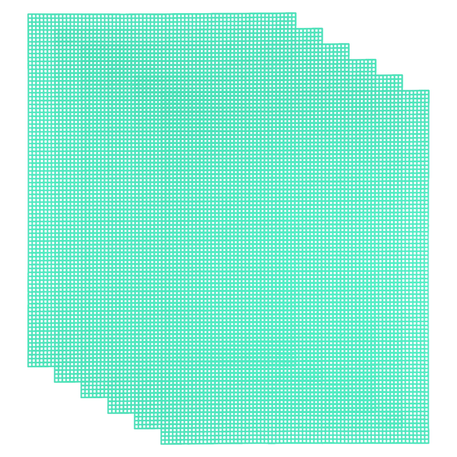 Uxcell 5 Pack Mesh Canvas Sheets, 10.5 x 13.5 Inch Plastic Canvas, Eye Mesh for Embroidery, Crafting, Knit and Crochet Project, Bag Making, Home Decoration, Pale Green