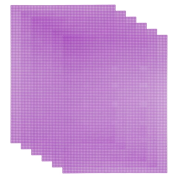 Uxcell 5 Pack Mesh Canvas Sheets, 10.5 x 13.5 Inch Plastic Canvas, Eye Mesh for Embroidery, Crafting, Knit and Crochet Project, Bag Making, Home Decoration, Purple