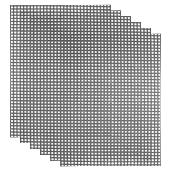 Uxcell 5 Pack Mesh Canvas Sheets, 10.5 x 13.5 Inch Plastic Canvas, Eye Mesh for Embroidery, Crafting, Knit and Crochet Project, Bag Making, Home Decoration, Silver