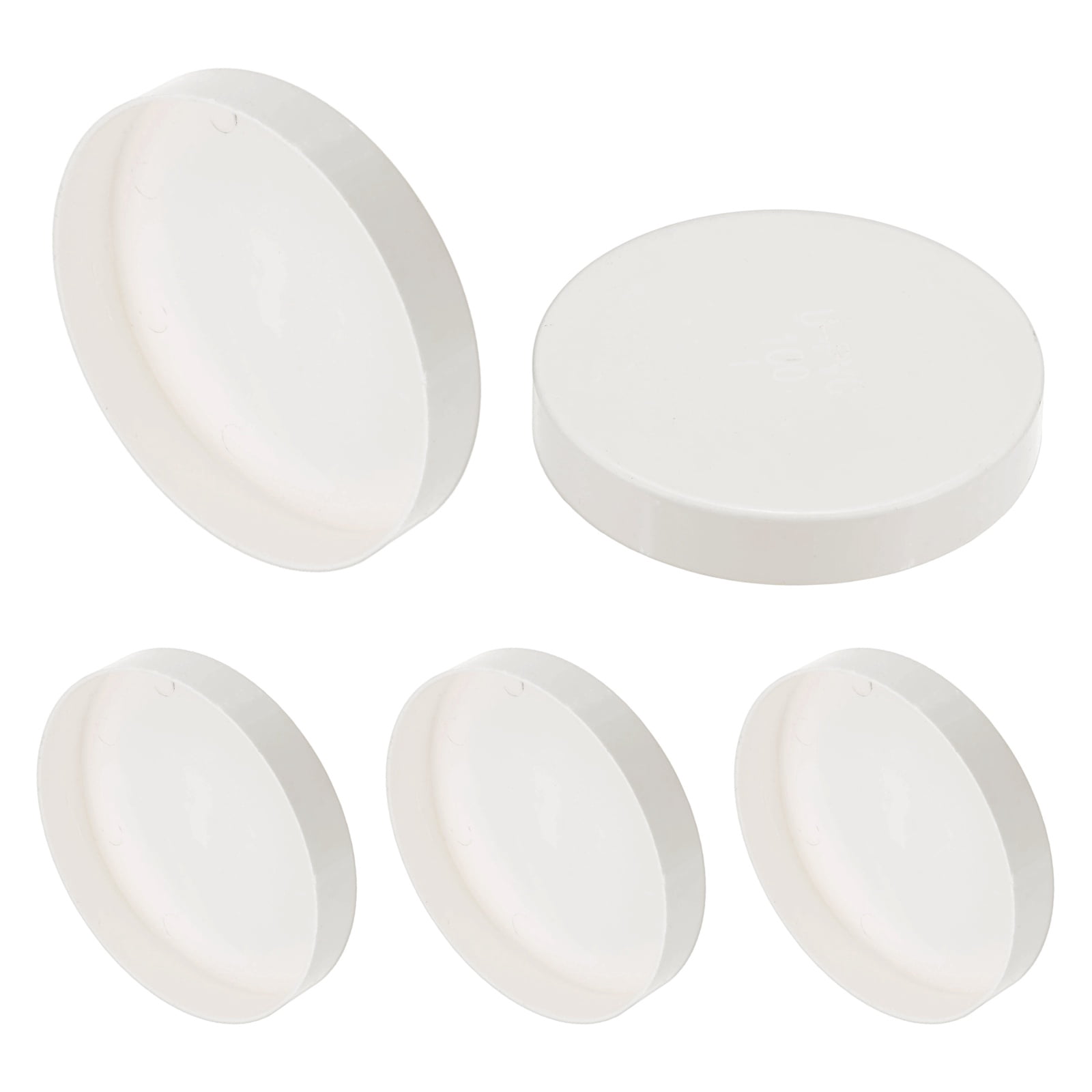 Uxcell 5-Pack PVC Pipe End Cap Plug, 4 Inch ID Furniture Grade Plug ...