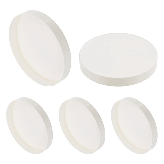 Uxcell 5-Pack PVC Pipe End Cap Plug, 5.5 Inch ID Furniture Grade Plug Coupling Pipe Fitting Socket Adapter [White]