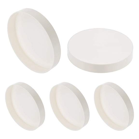 Uxcell 5-Pack PVC Pipe End Cap Plug, 5 Inch ID Furniture Grade Plug Coupling Pipe Fitting Socket Adapter [White]