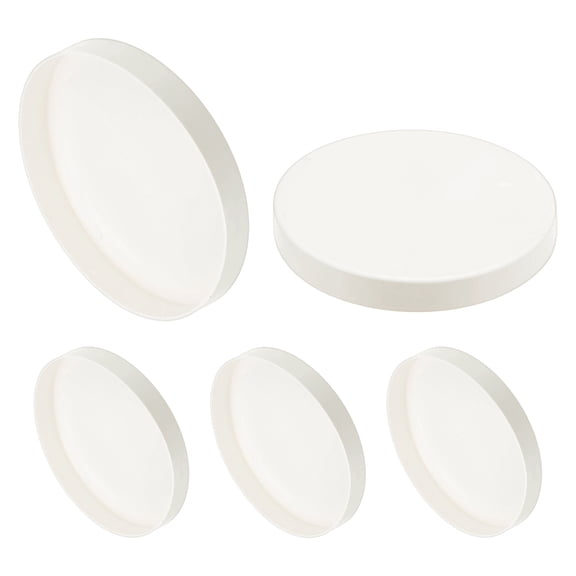 Uxcell 5-Pack PVC Pipe End Cap Plug, 6 Inch ID Furniture Grade Plug Coupling Pipe Fitting Socket Adapter [White]