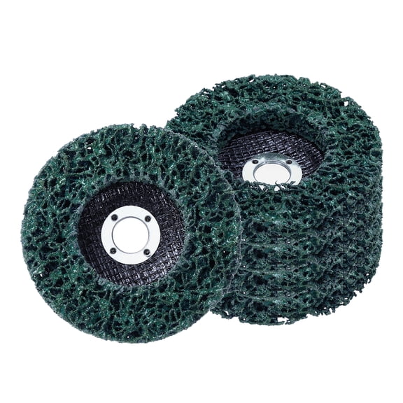 Uxcell 5 Pack Paint Stripper Discs for Angle Grinder - 4" x 5/8"(Arbor) Rust Remover Wheel Stripping Wheel for Clean Remove Rust Paint Welds Oxidation Metal Wood Surface, Green