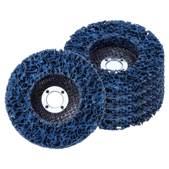 Uxcell 5 Pack Paint Stripper Discs for Angle Grinder - 4" x 5/8"(Arbor) Rust Remover Wheel Stripping Wheel for Clean Remove Rust Paint Welds Oxidation Metal Wood Surface, Blue