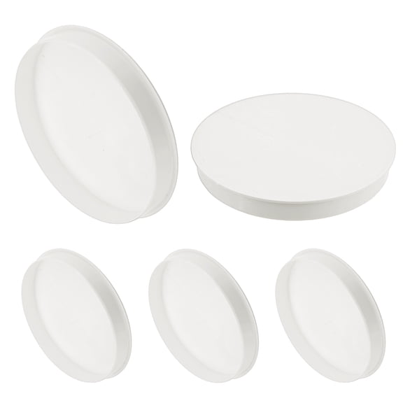 Uxcell 5-Pack Pool Fence Hole Cover, 6 Inch PVC Removable Pool Safety Fence Caps Cover Pipe End Cap Fitting Plug for Sleeve/Patio Ground