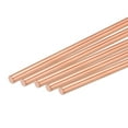 thumbnail image 1 of Uxcell Pure Copper Round Rod Diameter Length Solid Copper Rod Lathe Bar Stock for Metal Craft 5 x 100mm 5pcs, 1 of 6